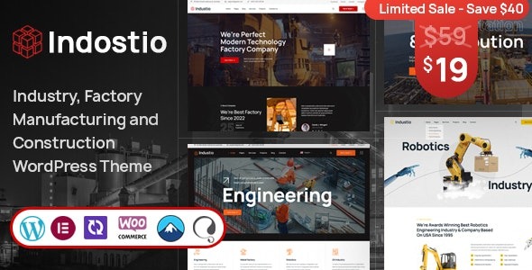 Indostio 1.0.0 – Factory and Manufacturing WordPress Theme
