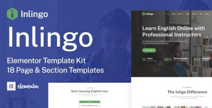 Inlingo - Professional English Course Elementor Template Kit