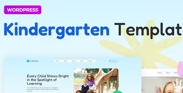 LittleLand 1.0 – Kindergarten Template Elementor Pro Template Kit