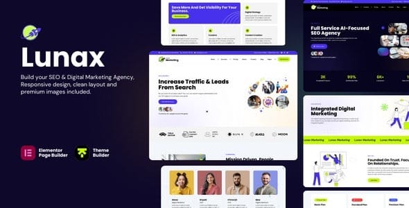 Lunax 7.0 – Digital Marketing Agency & SEO WordPress Theme