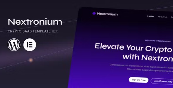 Nextronium 1.0 – Crypto SaaS Elementor Template Kit