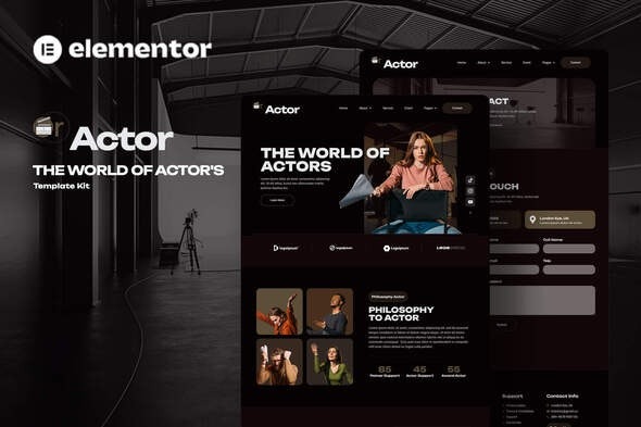Oractor 1.0.1 – Actor Agency Elementor Template Kit