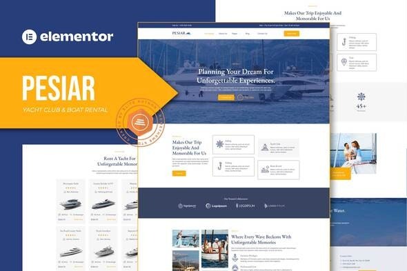 Pesiar 1.0.0 – Yacht Club & Boat Rental Elementor Template Kit