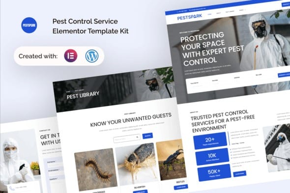 Pestspark 1.0.0 – Pest Control Service Elementor Template Kit