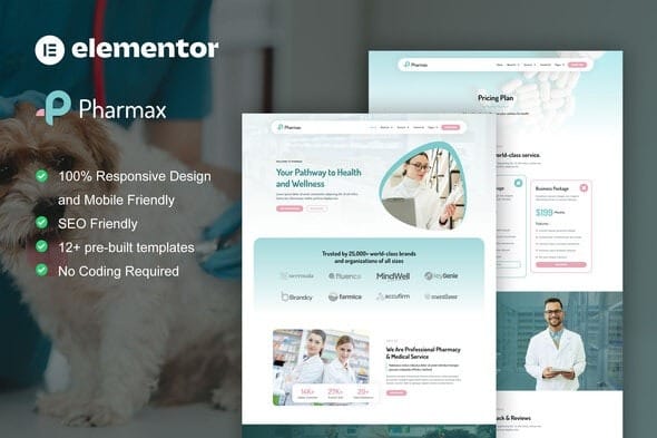 Pharmax 1.0 – Pharmacy & Medical Elementor Pro Template Kit