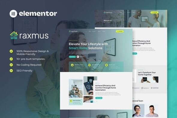 Raxmus 1.0.0 – Smart Home Automation Elementor Template Kit