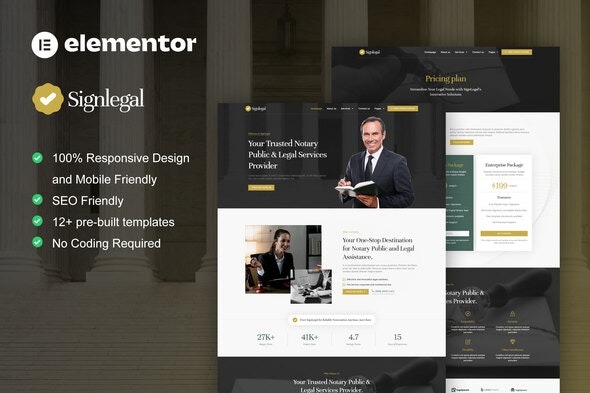 SignLegal 1.0.0 – Notary Public & Legal Services Elementor Pro Template Kit