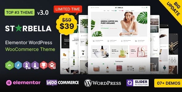 StarBella WP 3.1.1 – Multi-purpose Elementor WooCommerce Theme