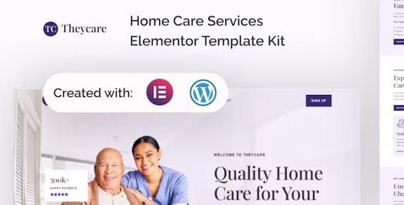 Theycare 1.0 – Home Care Services Elementor Template Kit