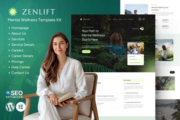 Zenlift 1.0.0 – Mental Health Clinic & Consultation Elementor Template Kit