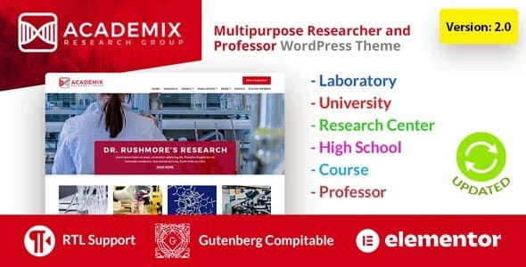 Academix 2.0.1 – Multipurpose WordPress Theme