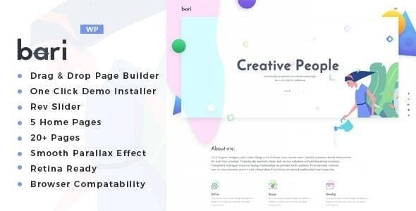 Bari 2.4 – Portfolio and SEO /Digital Agency WordPress Theme