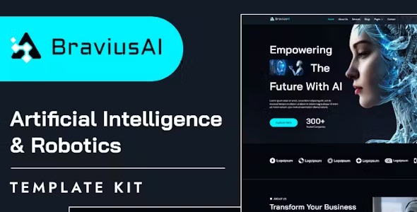 BraviusAI 1.0 – AI & Robotics Elementor Template Kit