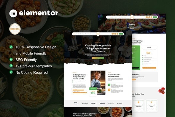 Delecta 1.0 – Catering Service & Restaurant Elementor Template Kit