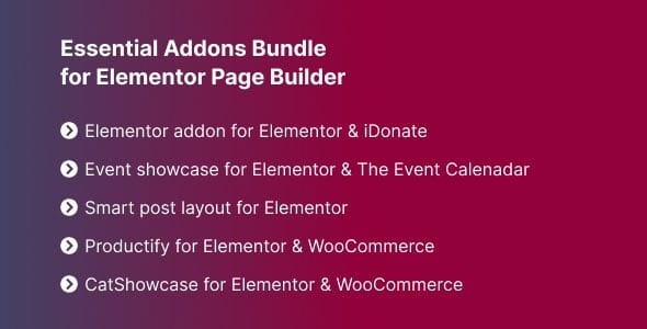 Essential Addons Bundle for Elementor Page Builder 1.0.1