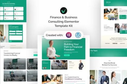 Vynance - Finance & Business Consulting Elementor Template Kits