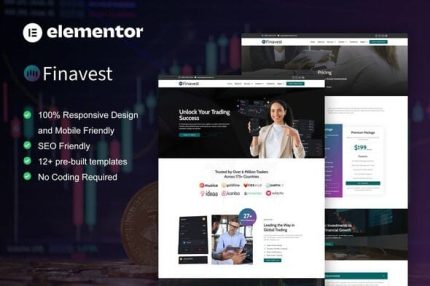 Finavest - Trading & Investment Elementor Pro Template Kit