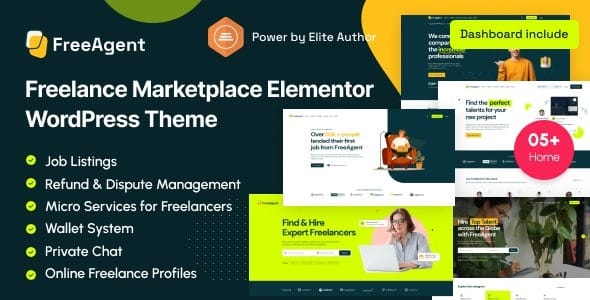 FreeAgent 3.4.0 – Freelance Marketplace Elementor WordPress Theme