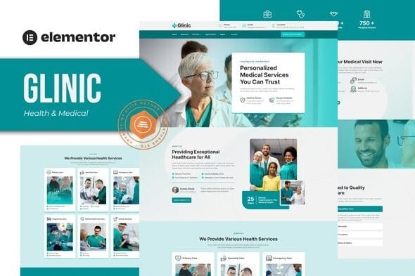 Glinic 1.0 – Health & Medical Elementor Template Kit