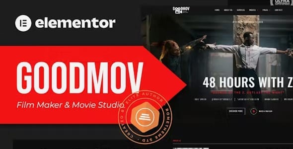 Goodmov 1.0 – Film Maker & Movie Studio Elementor Template Kit