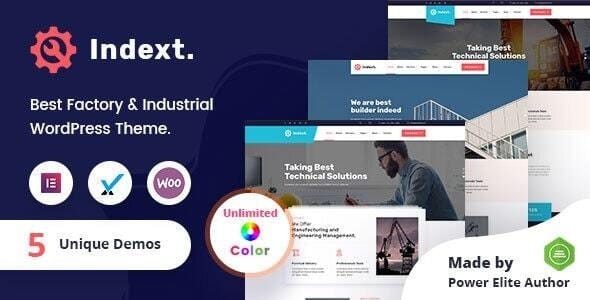 Indext 2.3 – Industrial Business WordPress Theme + RTL