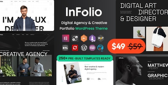 Infolio 1.0.6 – Digital Agency & Creative Portfolio WordPress Elementor Theme