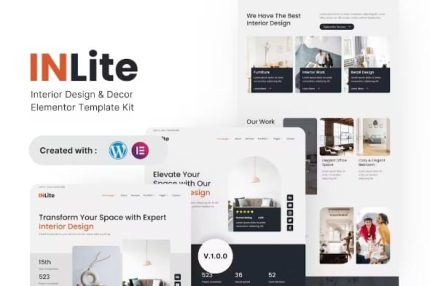 Inlite - Interior Design & Decor Elementor Template Kits