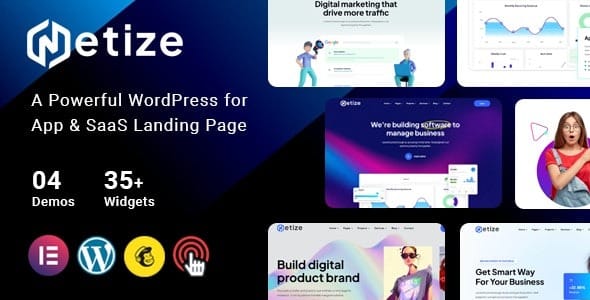 Metize 1.0 – Landing Page WordPress Theme