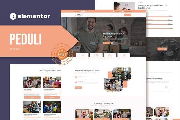 Peduli 1.0 – Charity Elementor Template Kit