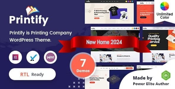 Printify 3.2.0 – Printing Company WordPress Theme + RTL