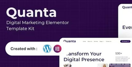 Quanta - Digital Marketing Elementor Template Kit