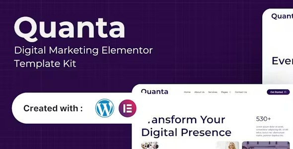 Quanta 1.0 – Digital Marketing Elementor Template Kit