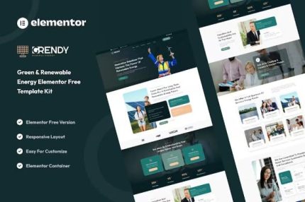Grendy - Green & Renewable Energy Solutions Elementor Template Kits