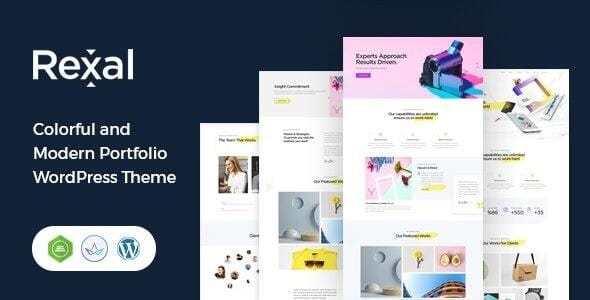 Rexal 2.3 – A Colorful and Modern Multipurpose Portfolio WordPress Theme
