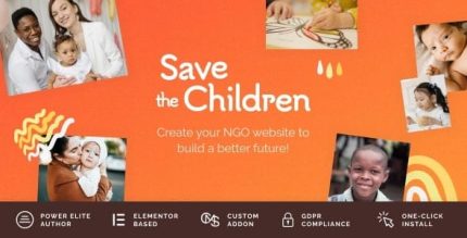Save the Children - Charity WordPress Theme with Donations