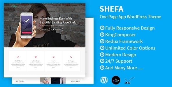 Shefa 1.6 – One Page App WordPress Theme