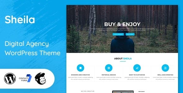 Sheila 1.9 – Material Design Agency WordPress Theme