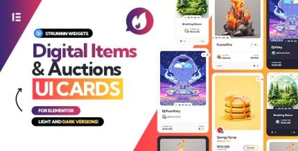 Struninn - Digital Items and AuctionsUI Cards for Elementor
