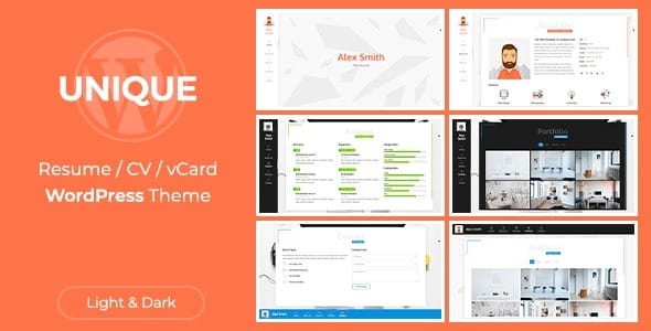 Unique Resume Theme 2.8.0
