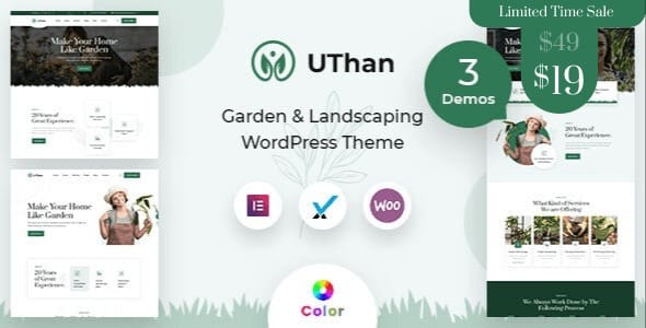 Uthan 2.0.1 – Landscaping Gardening WordPress theme + RTL