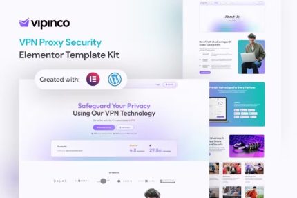Vipinco - VPN Proxy Security Elementor Pro Template Kits