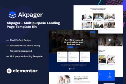 Akpager - Multipurpose Landing Page Template Kits