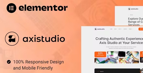 Axistudio 1.0 – Branding & Creative Studio Elementor Template Kit