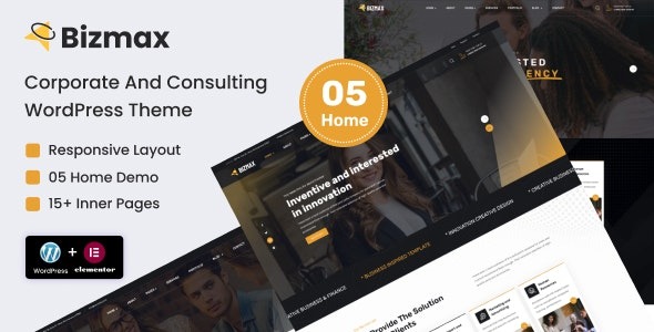 Bizmax 1.0.1 – Corporate And Consulting Business WordPress Theme