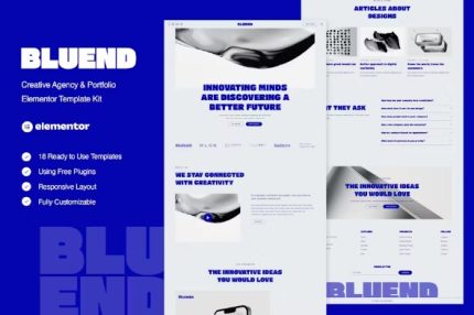 Bluend - Creative Agency & Portfolio Elementor Template Kits
