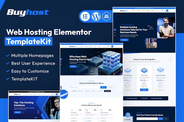 Buyhost LATEST – Web Hosting Elementor Template Kits