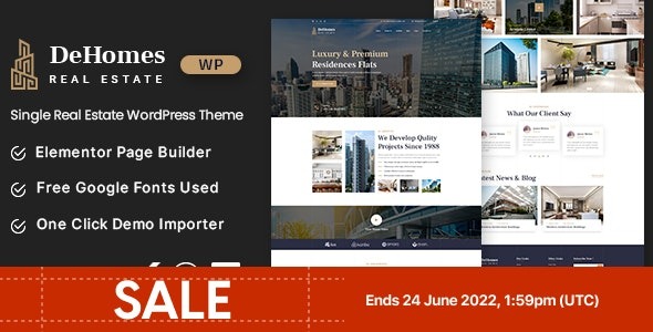 Dehomes 1.2 – Single Real Estate WordPress Theme