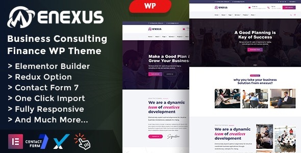 Enexus 2.0 – Consulting Business Elementor WordPress Theme