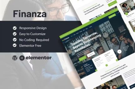 Finanza - Finance & Accounting Company Elementor Template Kits