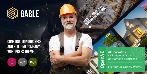 Gable 1.5.0 – Construction & Building WordPress Theme